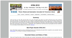 Desktop Screenshot of icra2012.org
